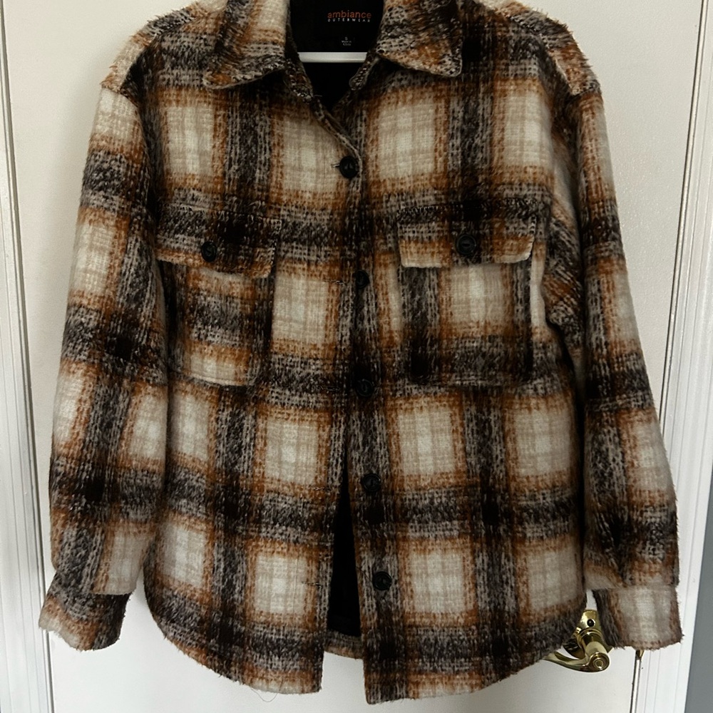 Plaid Button-Up Jacket